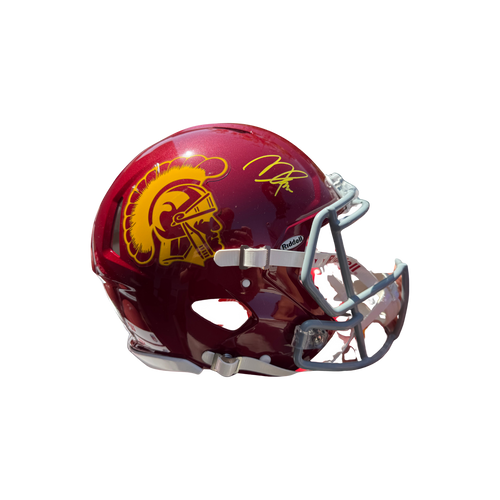 Makai Lemon Autographed Maroon USC Authentic Football Helmet
