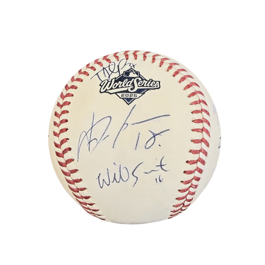 Los Angeles Dodgers 2025 WS Team Autographed World Series Logo Baseball - LE /50