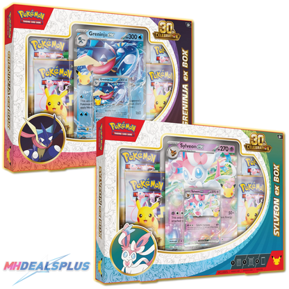 (Pre-Order) Pokemon 30th Celebration ex Box Set of 2 (Greninja ex/Sylveon ex)