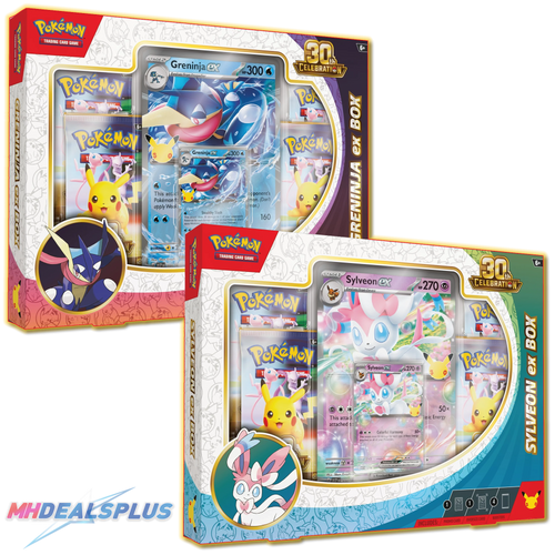 (Pre-Order) Pokemon 30th Celebration ex Box Set of 2 (Greninja ex/Sylveon ex)