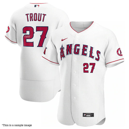 Mike Trout Autographed White Authentic Angels Jersey