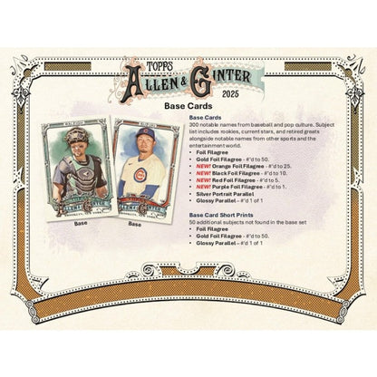 2025 Topps Allen & Ginter Baseball Hobby 12-Box Case