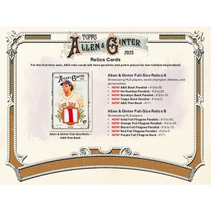 2025 Topps Allen & Ginter Baseball Hobby Box