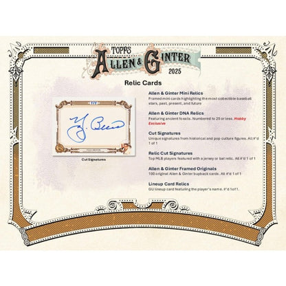 2025 Topps Allen & Ginter Baseball Hobby 12-Box Case