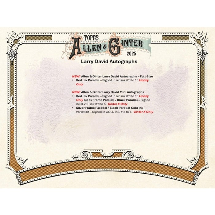 2025 Topps Allen & Ginter Baseball Hobby Box