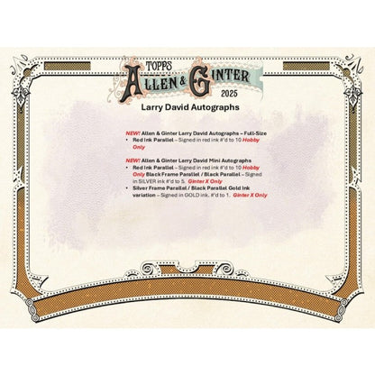 2025 Topps Allen & Ginter Baseball Hobby Box