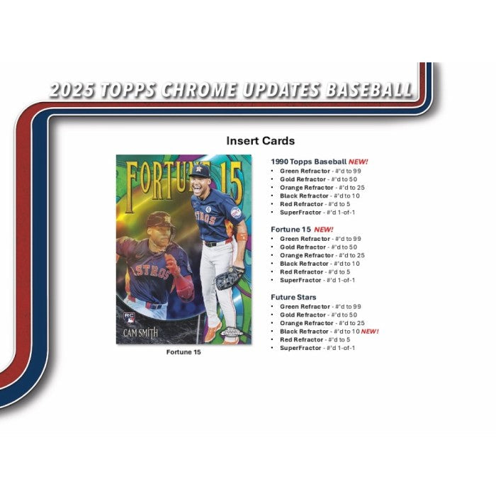 2025 Topps Chrome Update Series Baseball Hobby Box