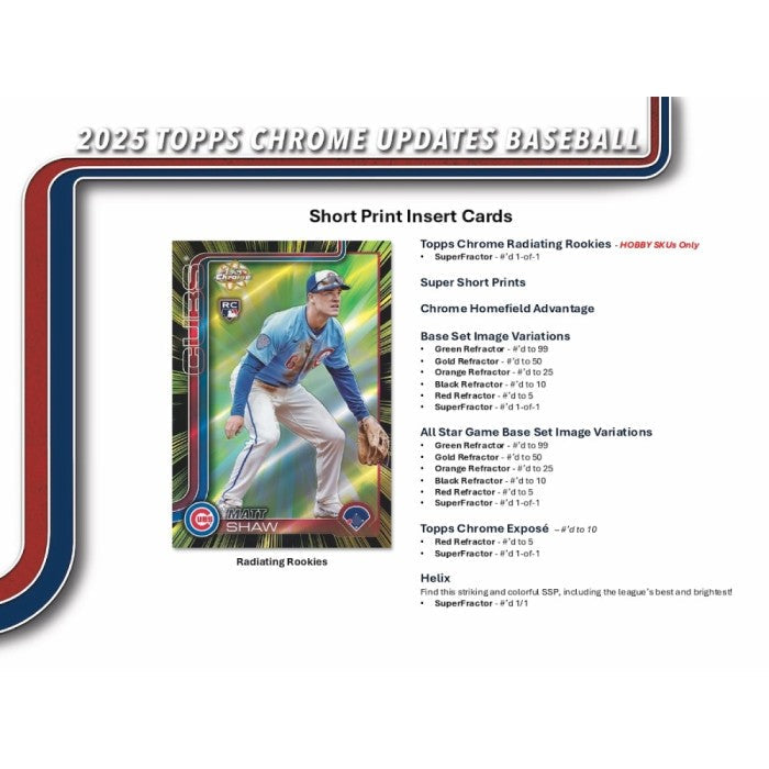 2025 Topps Chrome Update Series Baseball Breaker Delight Box