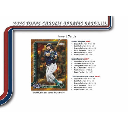 2025 Topps Chrome Update Series Baseball Mega 20-Box Case