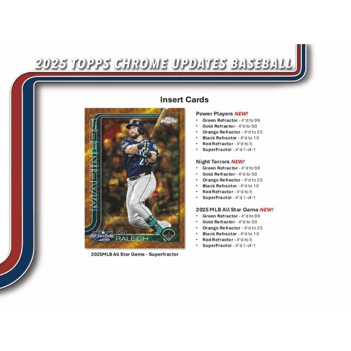 2025 Topps Chrome Update Series Baseball Mega 20-Box Case