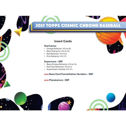 2025 Topps Cosmic Chrome Baseball Hobby Box