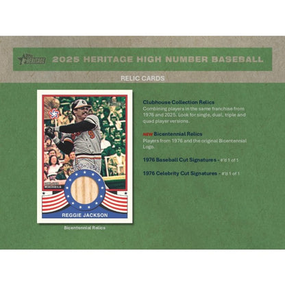 2025 Topps Heritage High Number Baseball Hobby Box