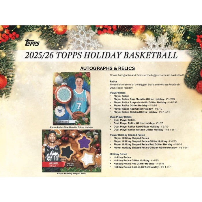2025/26 Topps Holiday Basketball Mega 20-Box Case