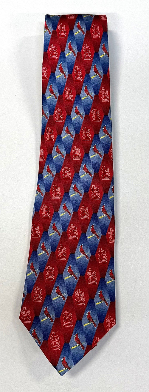 Stan Musial STL Cardinals Red & Blue Tie (Stan Musial's Personal Collection)