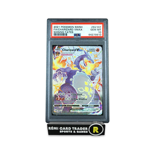 POKÉMON 2021 CHARIZARD VMAX (SHINING FATES) #SV107 PSA GEM MT 10