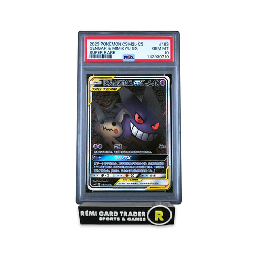 POKÉMON 2023 GENGAR & MIMIKYU GX (CSM2b C-SHINING SYNERGY: SUPREME) #163 PSA GEM MT 10