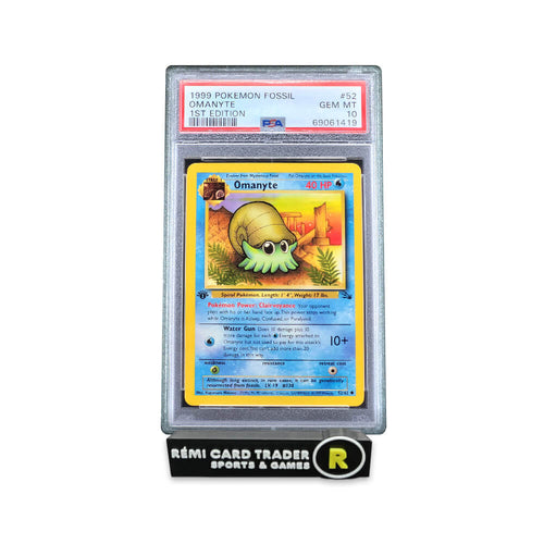 POKÉMON 1999 OMANYTE (FOSSIL 1ST EDITION) #52 PSA GEM MT 10