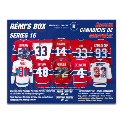 Rémi's Box Famous Hockey Jersey Series 16 (Édition Canadiens de Montréal)