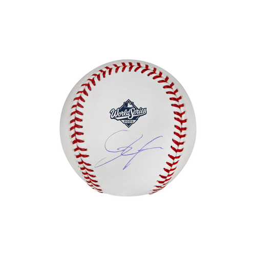 Roki Sasaki Los Angeles Dodgers Autographed 2025 World Series Logo Baseball