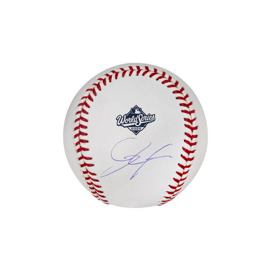 Roki Sasaki Los Angeles Dodgers Autographed 2025 World Series Logo Baseball