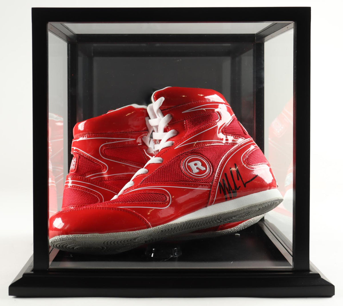 Mike Tyson Autographed Pair of Ringside Professional Boxing Shoes w/ Wood Display Case (Tyson Authenticated)