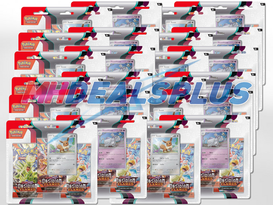 Pokemon Obsidian Flames 3-Pack Blister Sealed Case - 72 Booster Packs