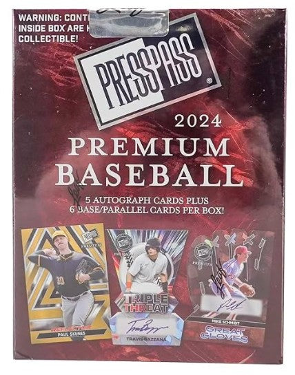 2024 Leaf Press Pass Premium Baseball Hobby Box