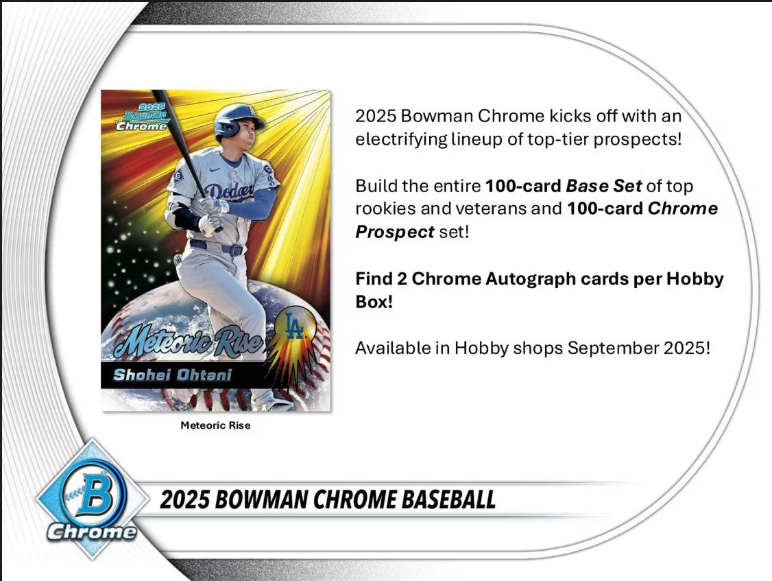 2025 Bowman Chrome Baseball Hobby Box