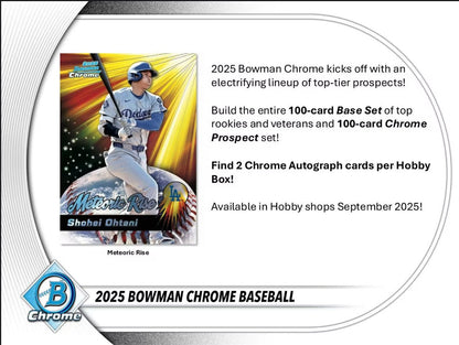 2025 Bowman Chrome Baseball Hobby Box