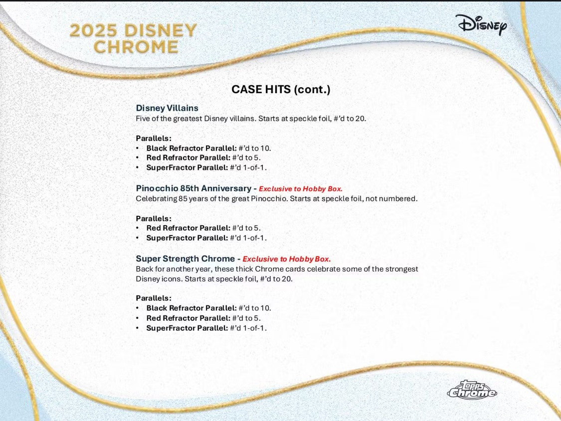 Disney Chrome Hobby Box (Topps 2025)