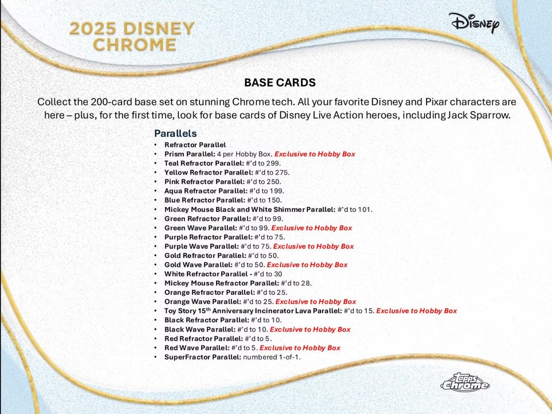 Disney Chrome Hobby Box (Topps 2025)