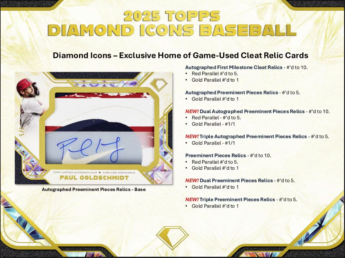 2025 Topps Diamond Icons Baseball Hobby Box