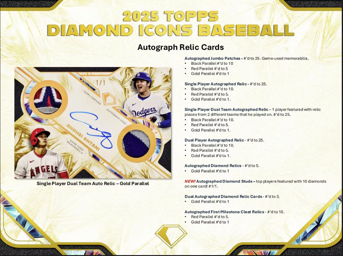2025 Topps Diamond Icons Baseball Hobby Box