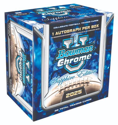 2025 Bowman University Chrome Football Sapphire Edition Box