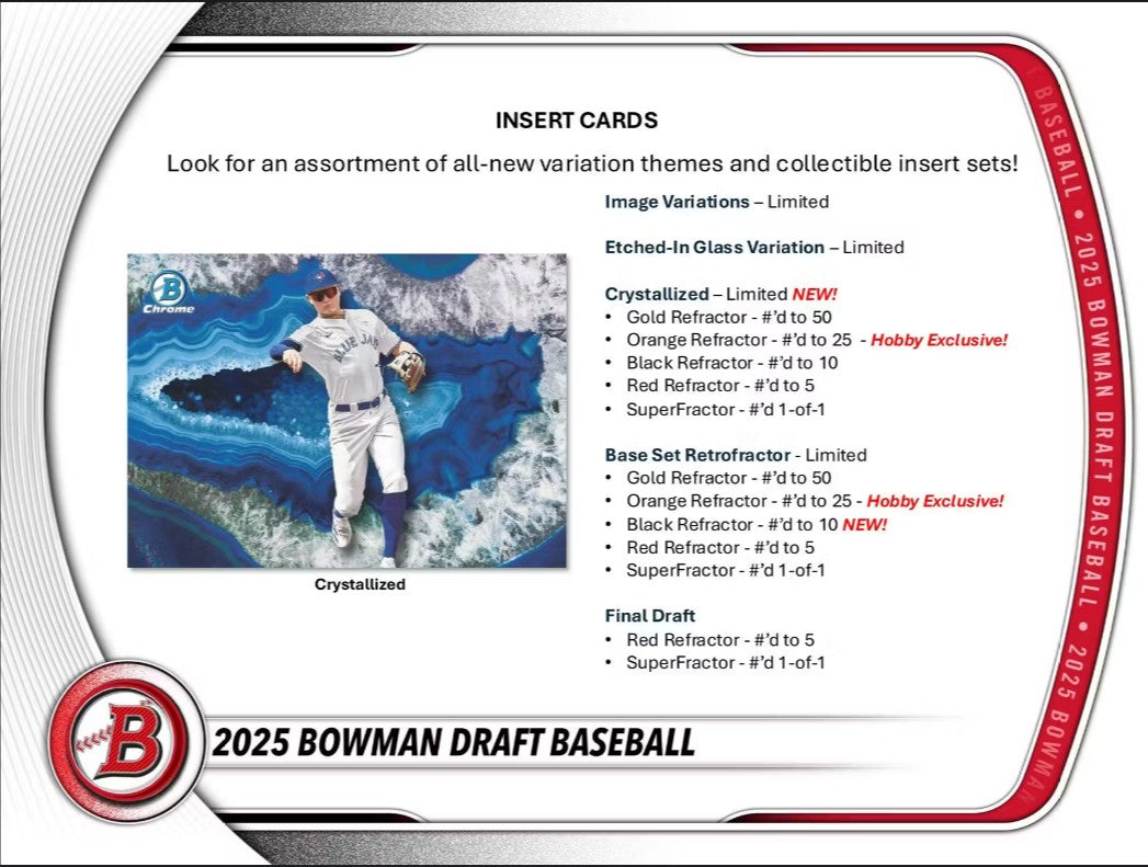 2025 Bowman Draft Baseball Mega 20-Box Case