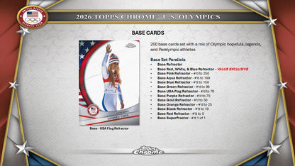 2026 Topps Chrome U.S. Olympics Hobby 12-Box Case