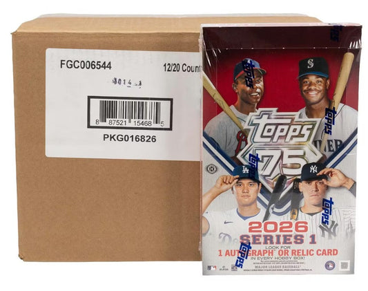 2026 Topps Series 1 Baseball Hobby 12-Box Case