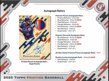 2025 Topps Pristine Baseball Hobby Box