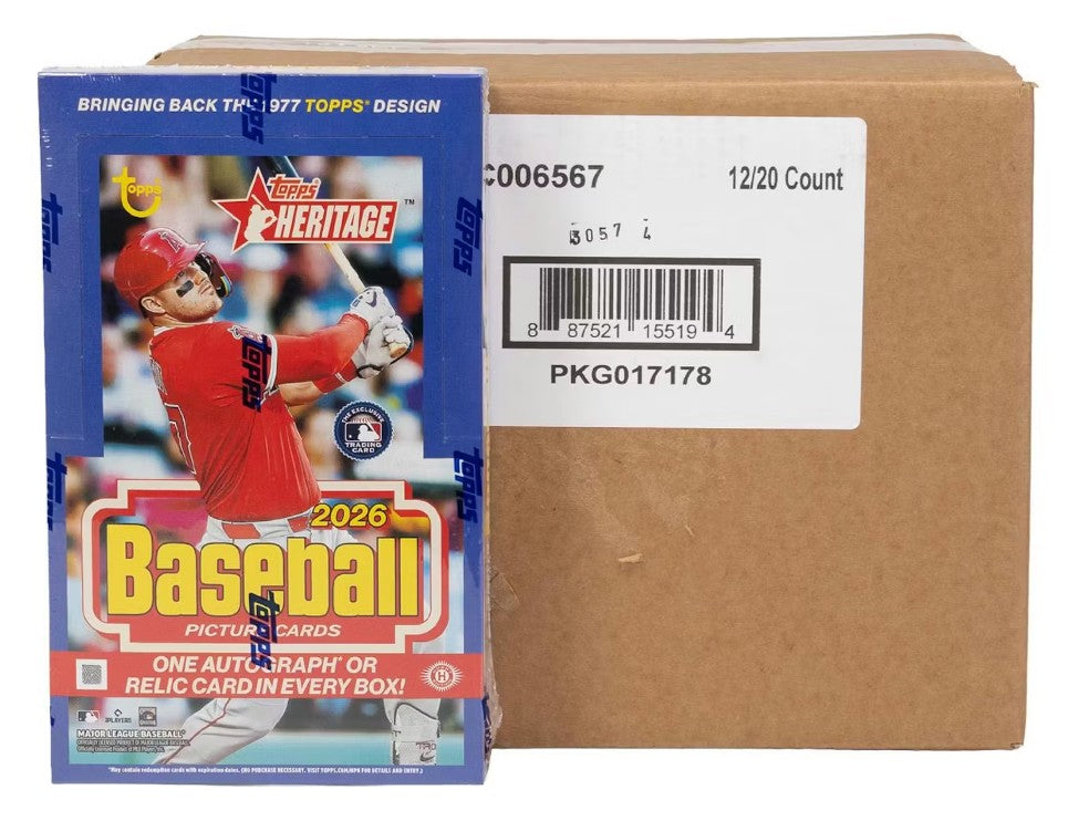 2026 Topps Heritage Baseball Hobby 12-Box Case