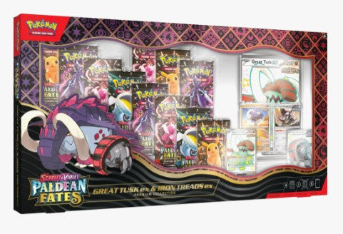 Pokemon Paldean Fates Great Tusk ex & Iron Treads ex Premium Collection