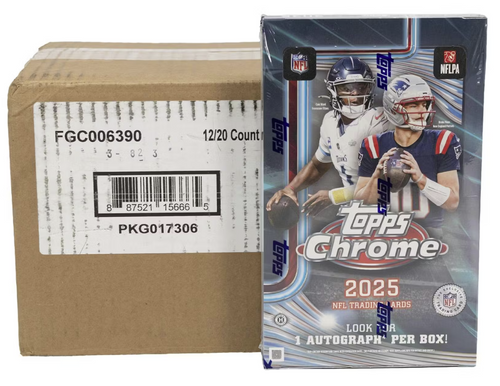 2025 Topps Chrome Football Hobby 12-Box Case