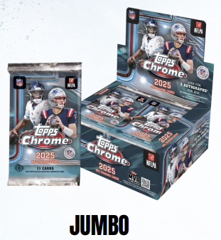 2025 Topps Chrome Football Hobby Jumbo Box