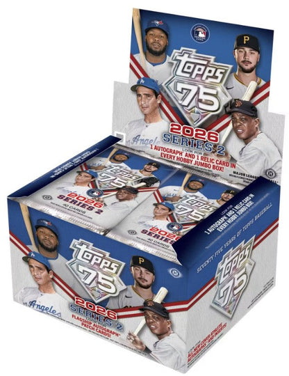 2026 Topps Series 2 Baseball Hobby Jumbo 6-Box Case (Presell)