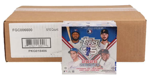 2026 Topps Series 2 Baseball Hobby Jumbo 6-Box Case (Presell)