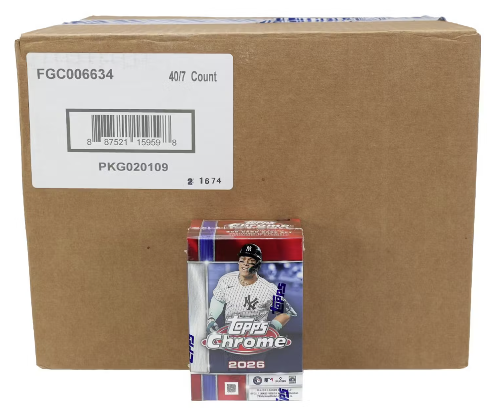 2026 Topps Chrome Baseball Blaster 40-Box Case (Presell)