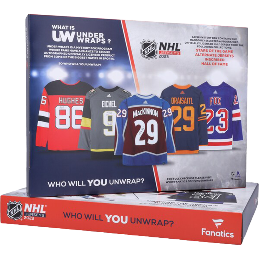 2023 Under Wraps Single Autographed NHL Jersey Box Fanatics Authentic