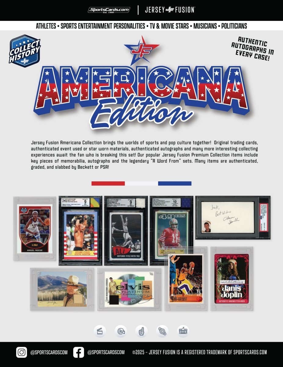 Americana Edition Case- (1) Graded/Autograph/Word or Material Item Per Box - (32) Boxes