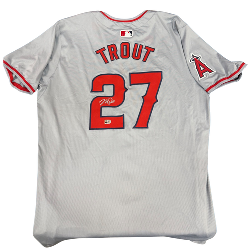 Mike Trout Autographed Gray Los Angeles Angels Authentic Jersey