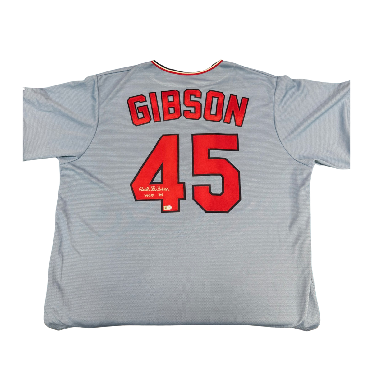 Bob Gibson Autographed "HOF 81" Blue St. Louis Cardinals Replica Jersey