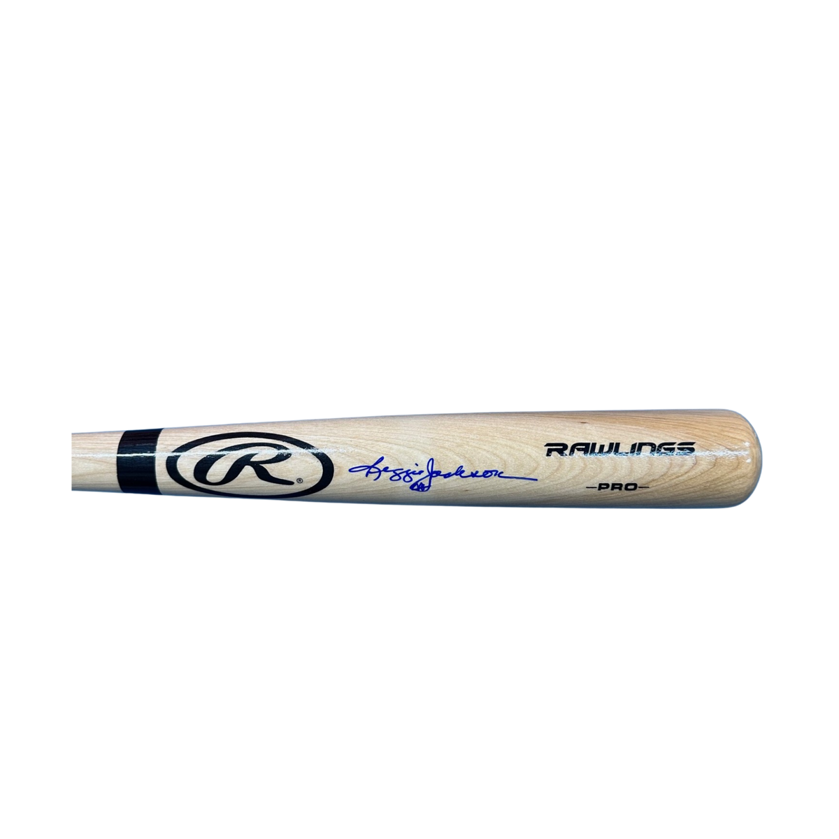 Reggie Jackson Autographed Blonde Rawlings Pro Bat